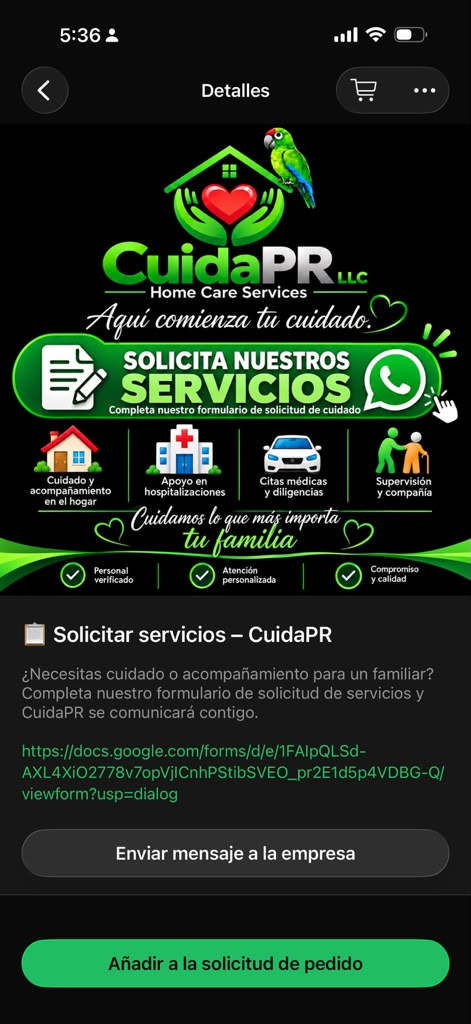 Solicita nuestros servicios